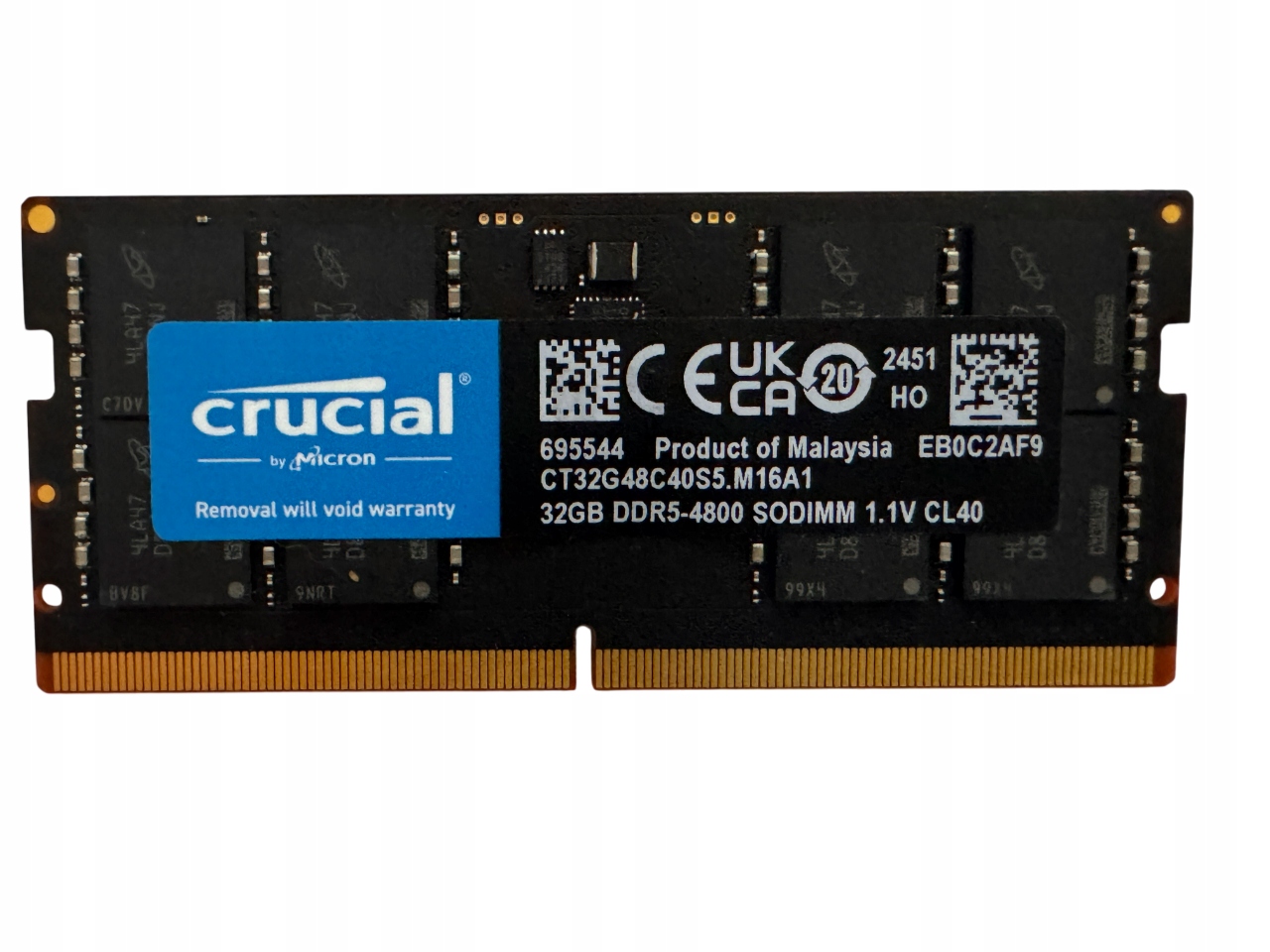 Pamięć RAM DDR5 32GB 4800MHz CL40 PC