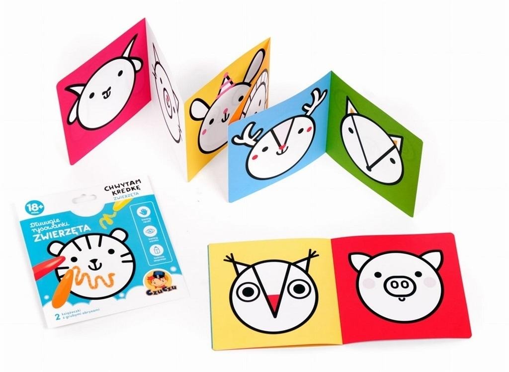 Dłuuugie rysowanki chwytam kredkę zwierzęta 18m+ czuczu