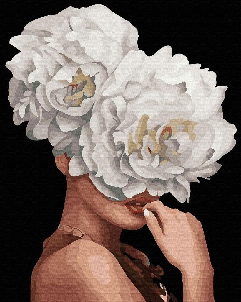 Twoje Hobby Malowanie po numerach - Kobieta z kwiatami 40x50