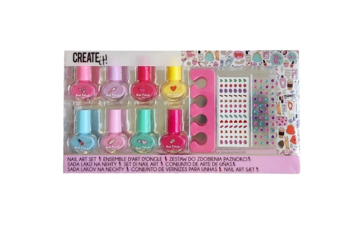Zestaw do paznokci z naklejkami Create it!