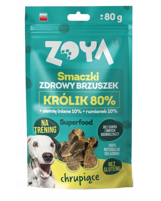 ZOYA Smaczki Zdrowy Brzuszek - Przysmak dla psów - 80g